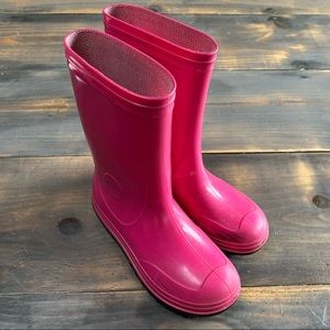Pink girls rain boots